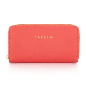 Damenbrieftasche MONY L Leder Koralle